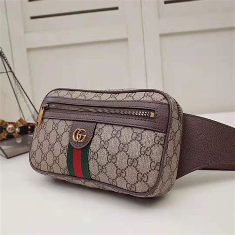 gucci belt bag black and white|Gucci ophidia bum bag.